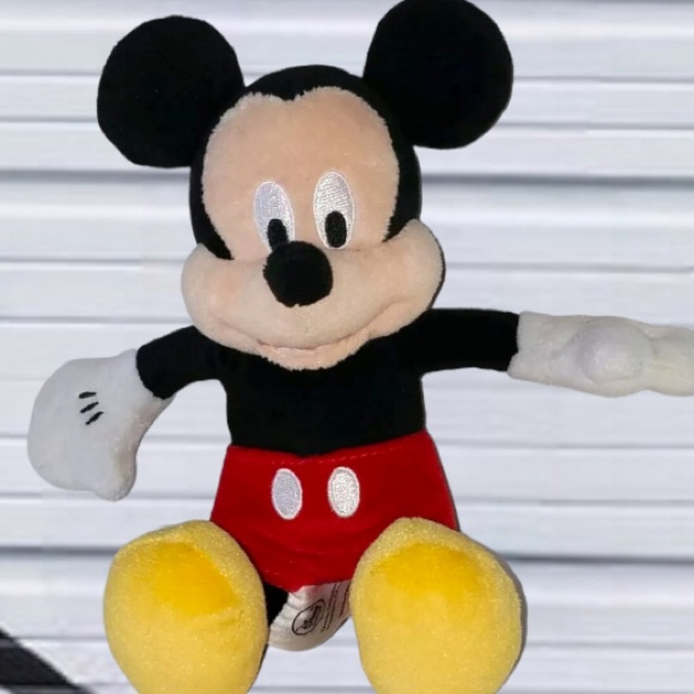 Disney Mickey Mouse Plush 10” Tall Bean Bag Stuffed Animal Toy Collectab…
